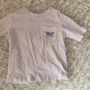 Vineyard Vines Kids Light Pink Tee with Blue Logo